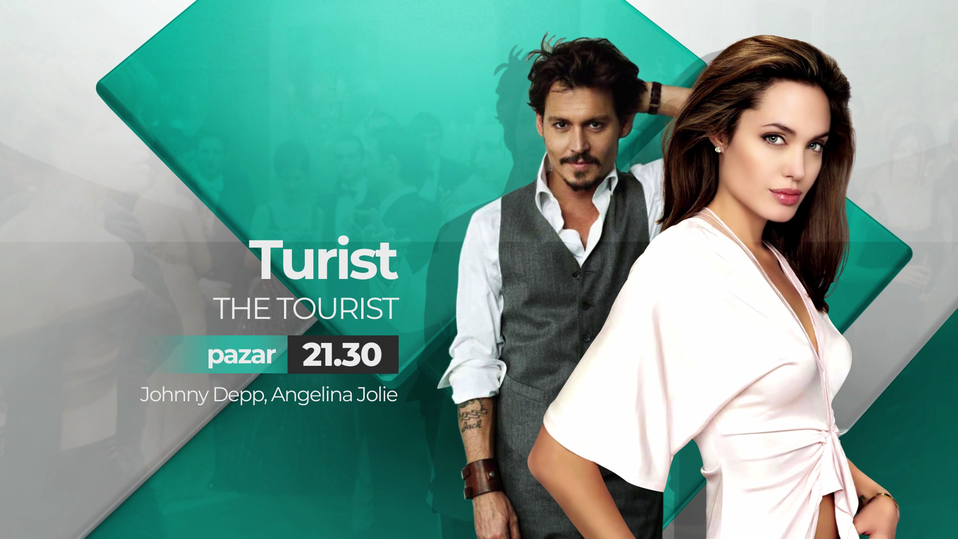  Angelina Jolie ve Johnny Depp'den heyecan dolu bir film Turist Pazar 21.30'da Aksu TV Ekranlarında.